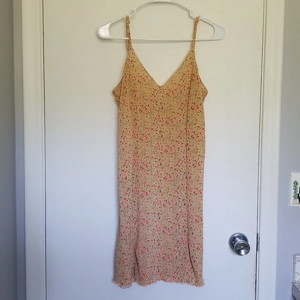 Vintage 90s Calvin Klein Floral Slip Dress - Picture 3 of 8